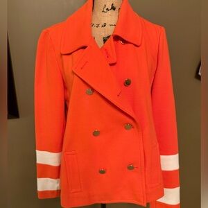 Crown & Ivy Orange Double-Breasted Jacket